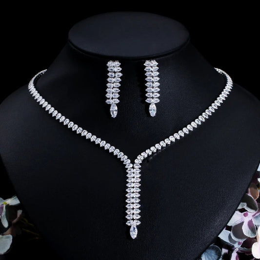 Jewellery SetWhite Wedding Bridal Necklace and Earrings Jewelry Set T626 - WS JewelleryBridal Jewelery SetBridal Jewelry SetElegant Jewelery Set