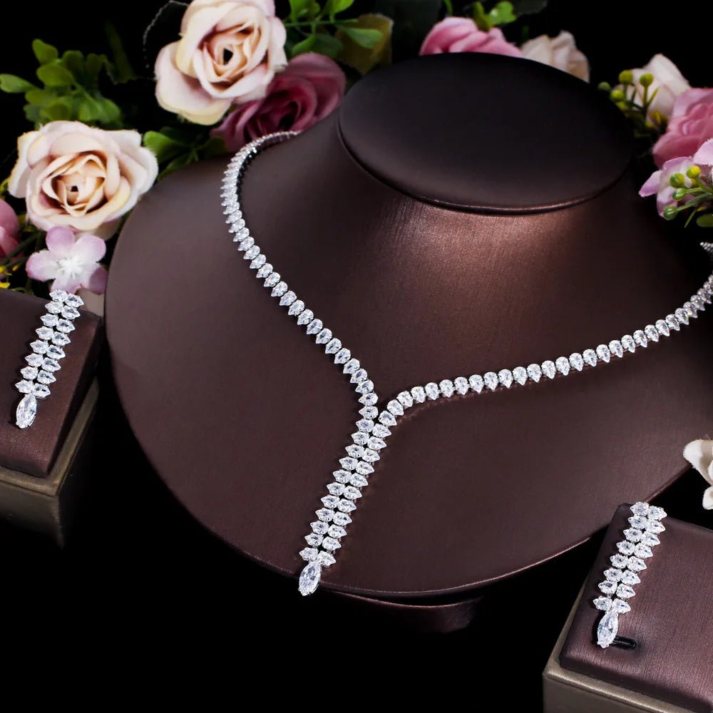 Jewellery SetWhite Wedding Bridal Necklace and Earrings Jewelry Set T626 - WS JewelleryBridal Jewelery SetBridal Jewelry SetElegant Jewelery Set